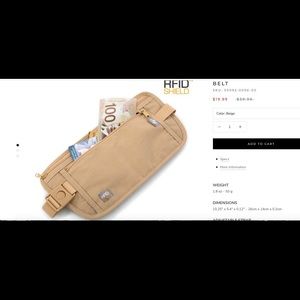 RFID SHEILD Travel Passport and Money Belt